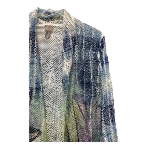 Chico's Size 0 Tie Dye Open Front Top Jacket - Picture 2 of 5